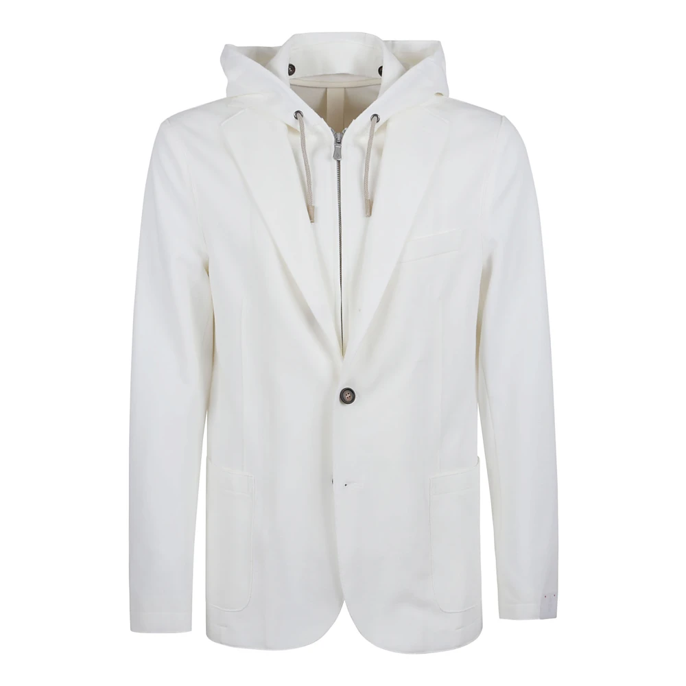 Eleventy Witte Jas voor Mannen White Heren