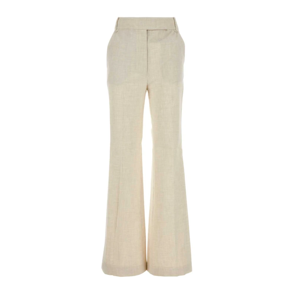 Camilla And Marc Beige Wide Trousers, Female, 2XS, Floris Tailored Flared Trousers
