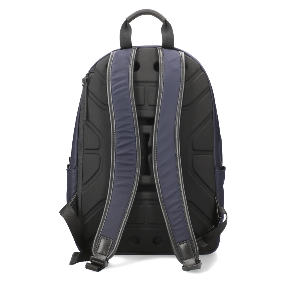 Premiata Zwarte rugzak met leren details Blue Heren