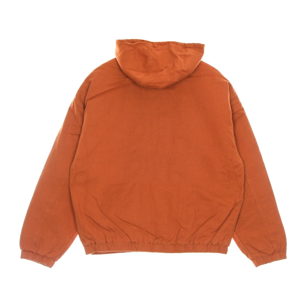 Obey Capuchon Katoenen Canvas Jas Ginger Orange Heren