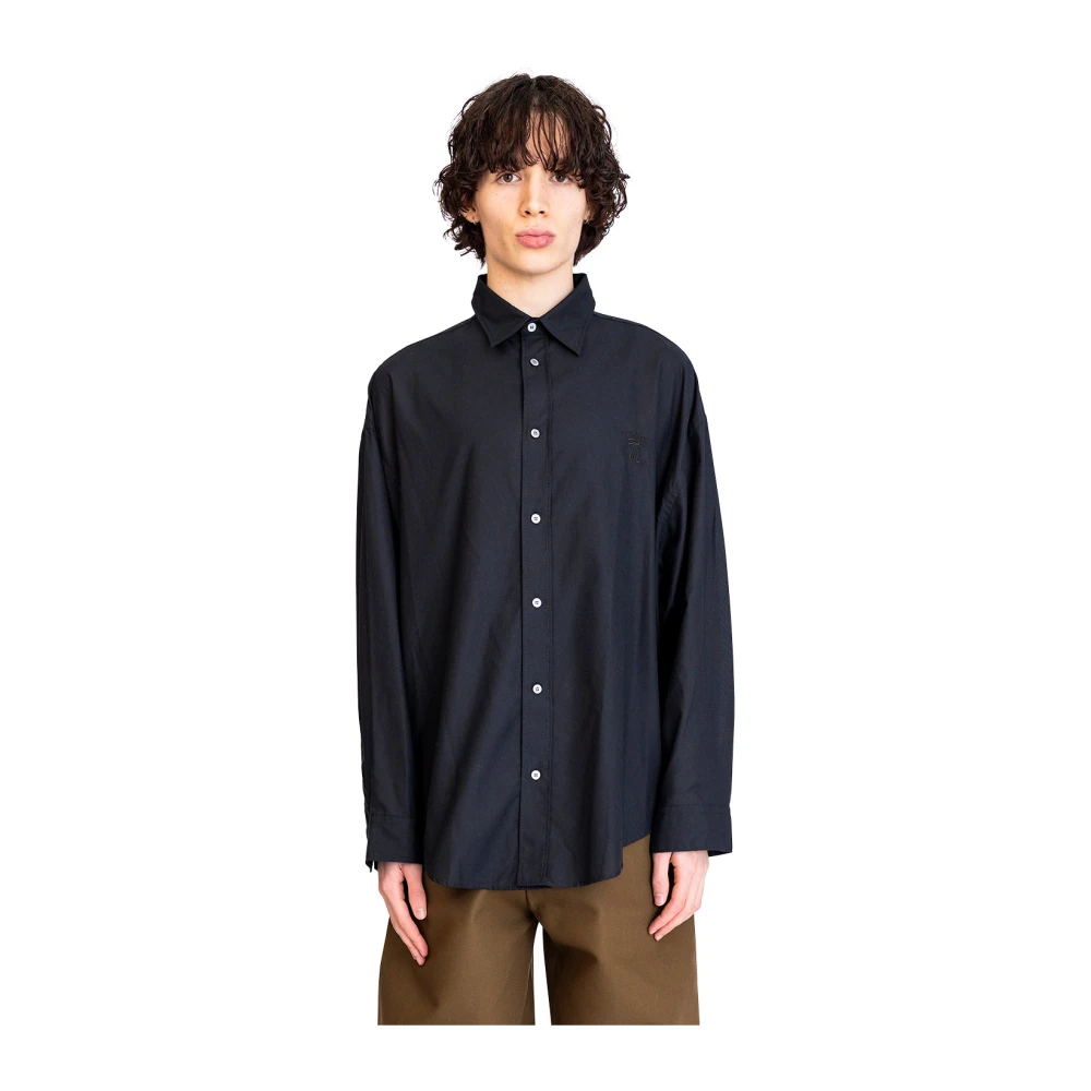 Acne Studios Zwarte Button-Up Shirt Black Heren