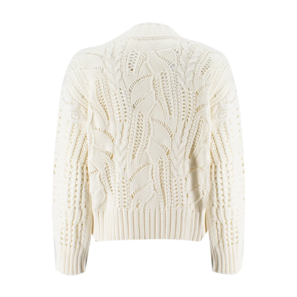 Ermanno Scervino Elegante Gebreide Vest Beige Dames