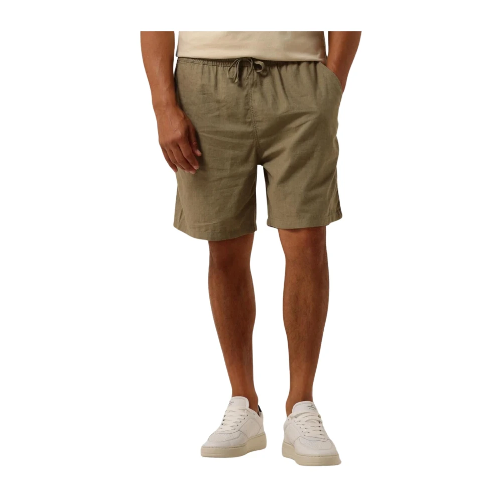 FORÉT Forét Heren Broeken Serene Linen Short Groen