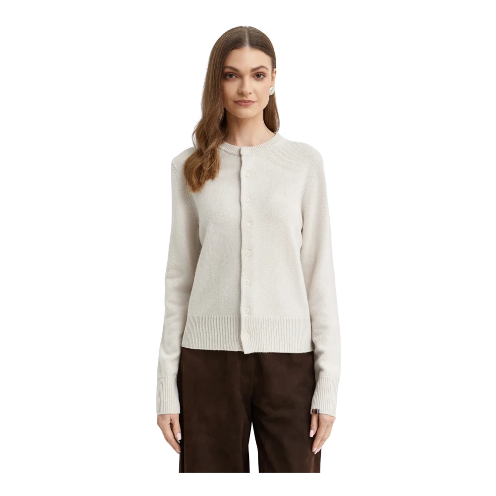 Extreme Cashmere Women's White Little Lamb Cardigan - Cashmere Knitwear - One Size - Knitwear