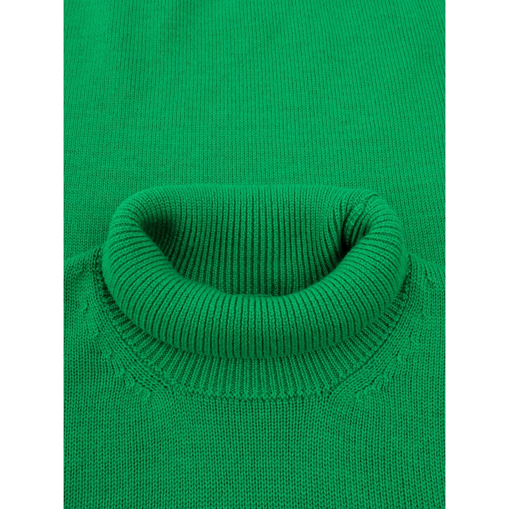 Roberto Collina Nautische Groene Turtleneck Trui Green Heren