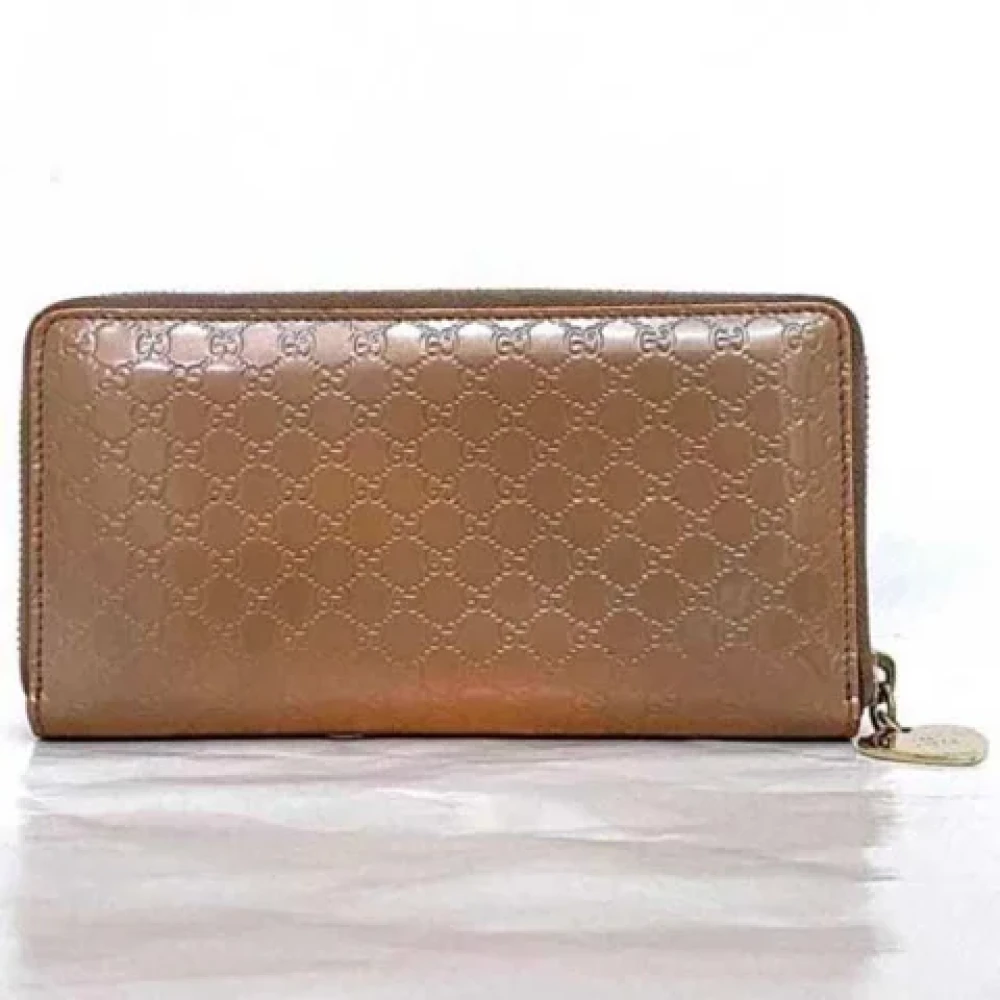 Gucci Vintage Pre-owned Leather wallets Beige Dames