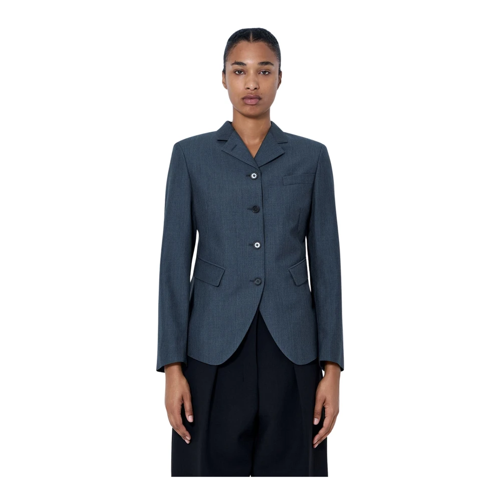 Jil Sander , Blazers, Female, Gray, Xs, Single-Breasted Tailored Blazer