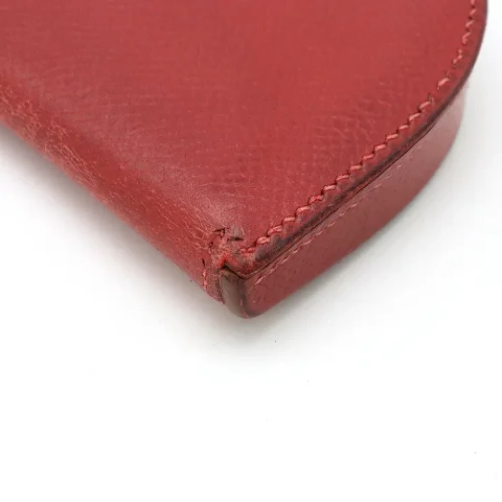 Hermès Vintage Pre-owned Leather wallets Red Dames