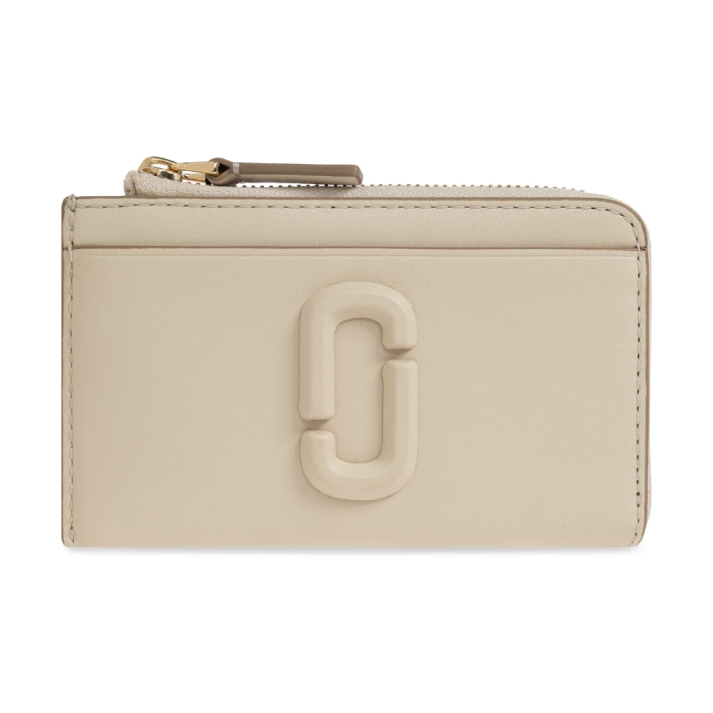 Marc Jacobs Leren portemonnee 'The J Marc' Beige Dames