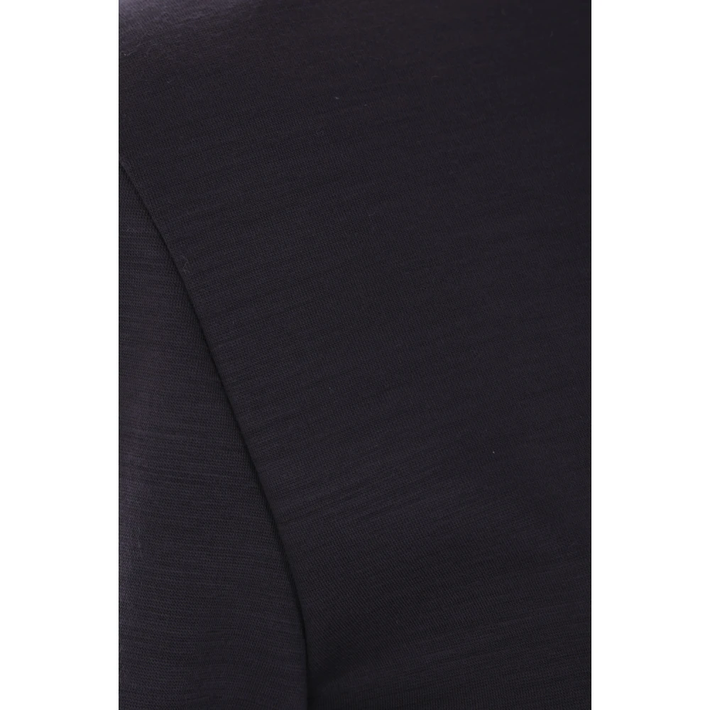 Max Mara Blauwe Wollen Jersey T-shirt met Reliëf Logo Blue Dames