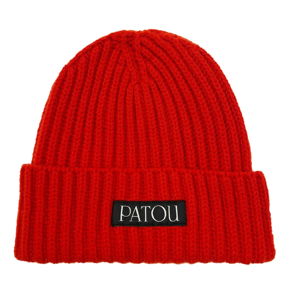 Patou Stijlvolle Rode Beanie Muts Red Unisex
