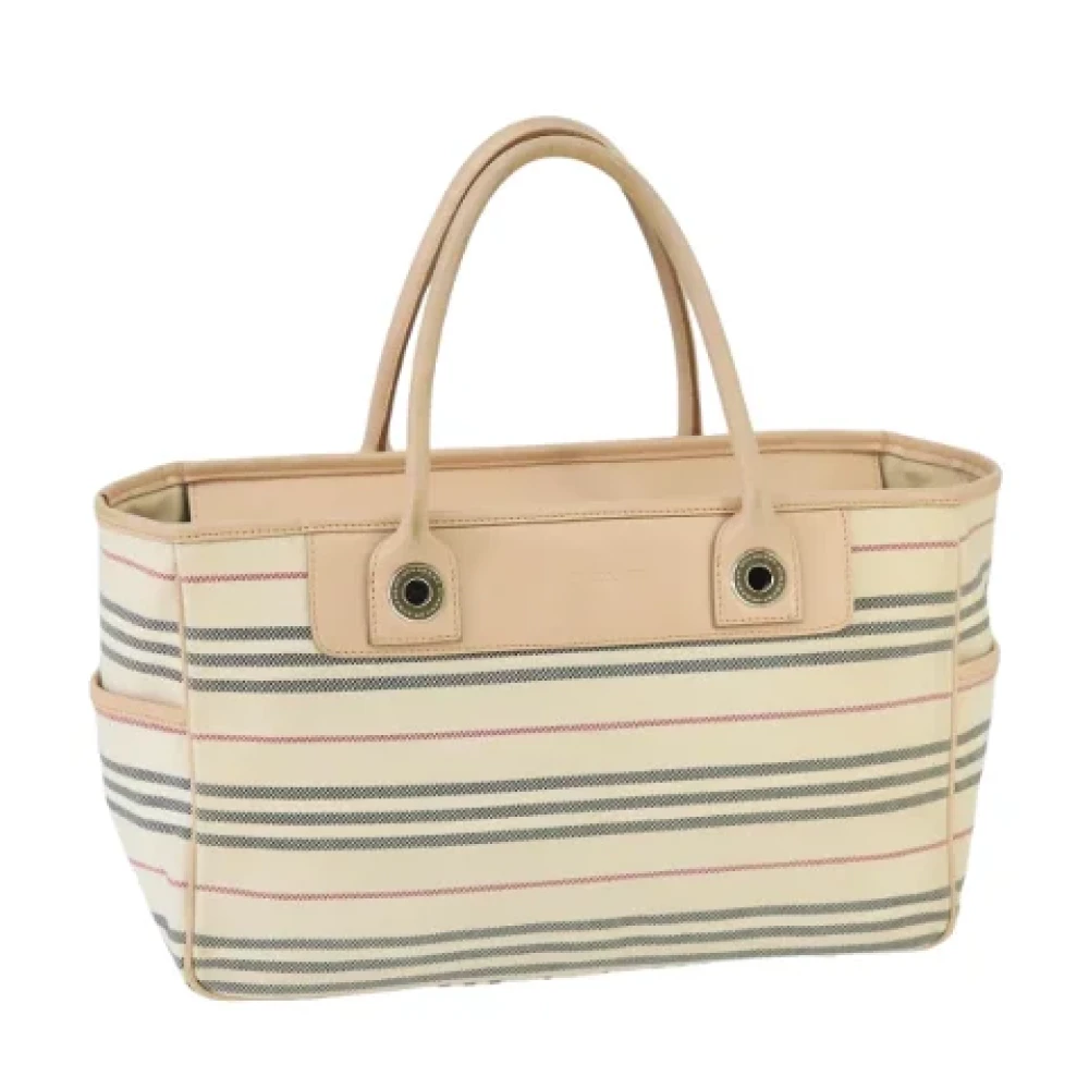 Burberry Vintage Pre-owned Canvas handbags Beige Dames