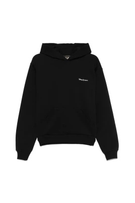 Ribbad sweatshirt med logotypdetalj