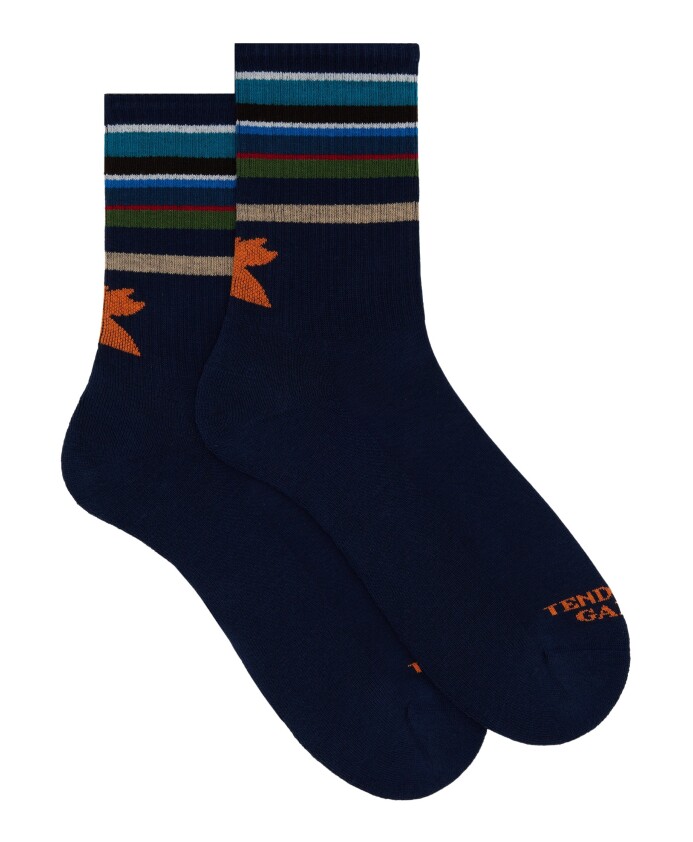 chaussettes-courtes-en-eponge-de-coton-bleu-pour-hommes-avec-bande-multicolore-rayee