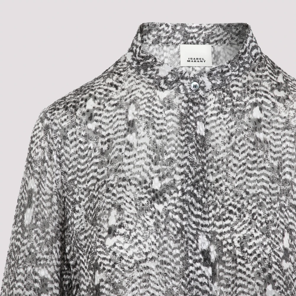 Isabel marant Zwarte Zijde Blend Chique Shirt Gray Dames
