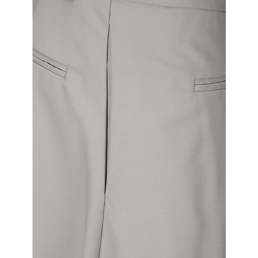 ACT N°1 Wollen broek met 6 zakken Gray Dames
