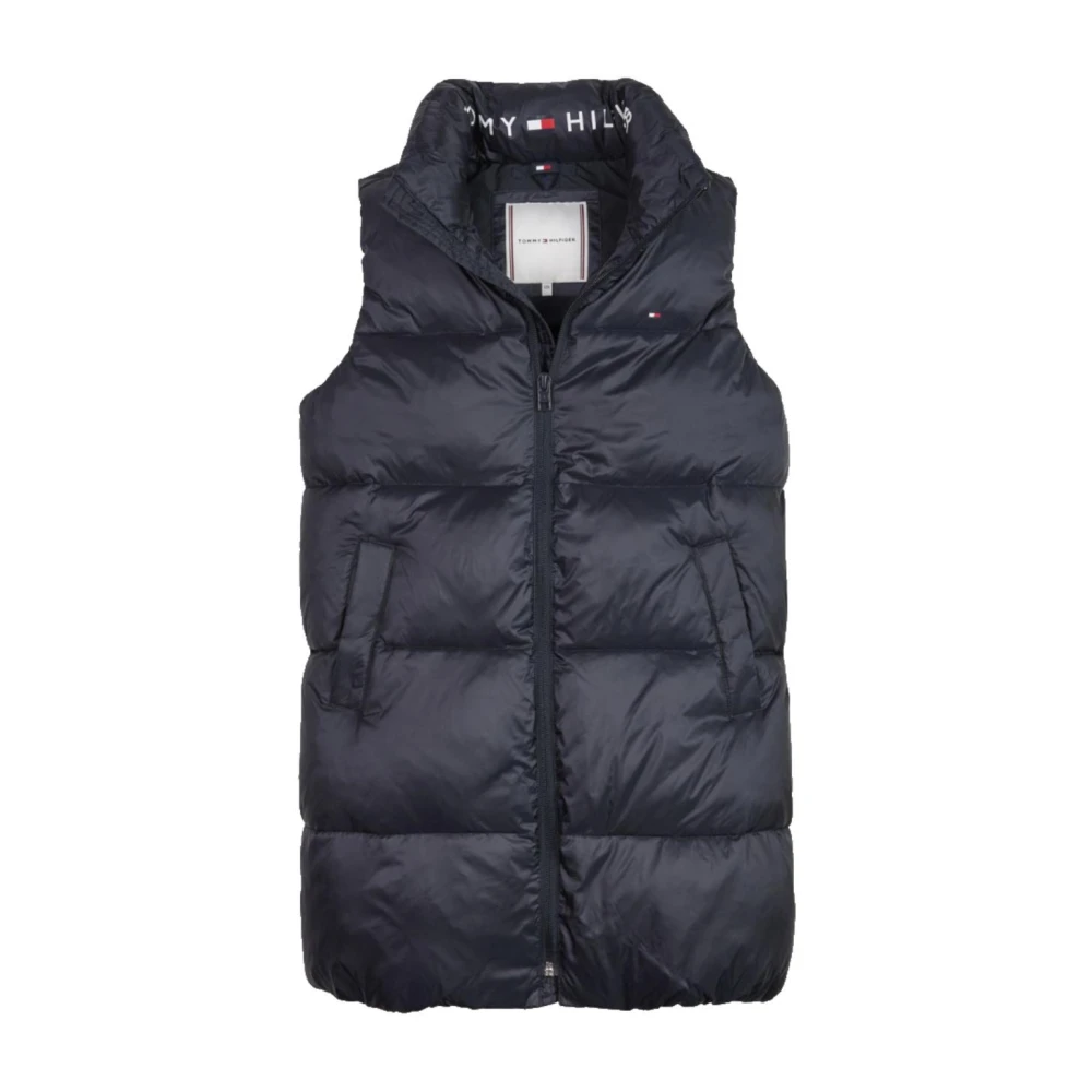 Tommy Hilfiger Glänsande Topper Väst Blue, Flicka