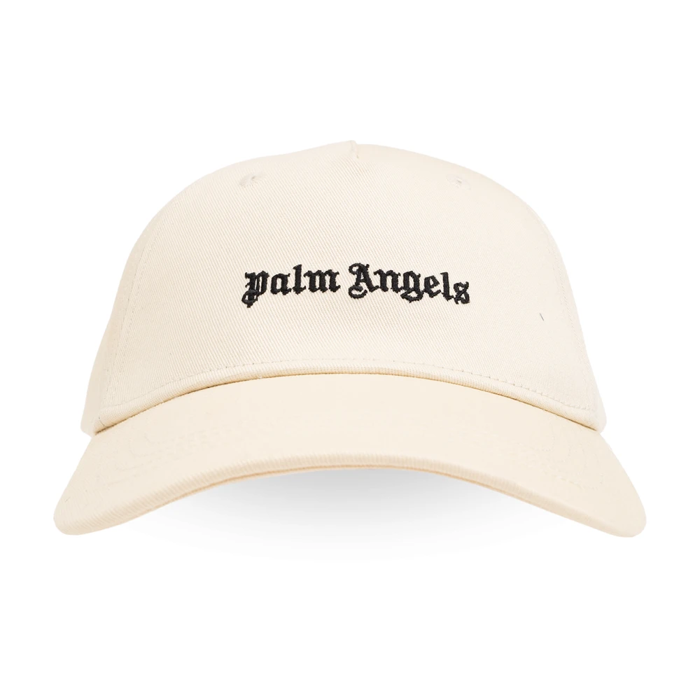 Palm Angels Geborduurde Logo Baseball Cap Beige Dames