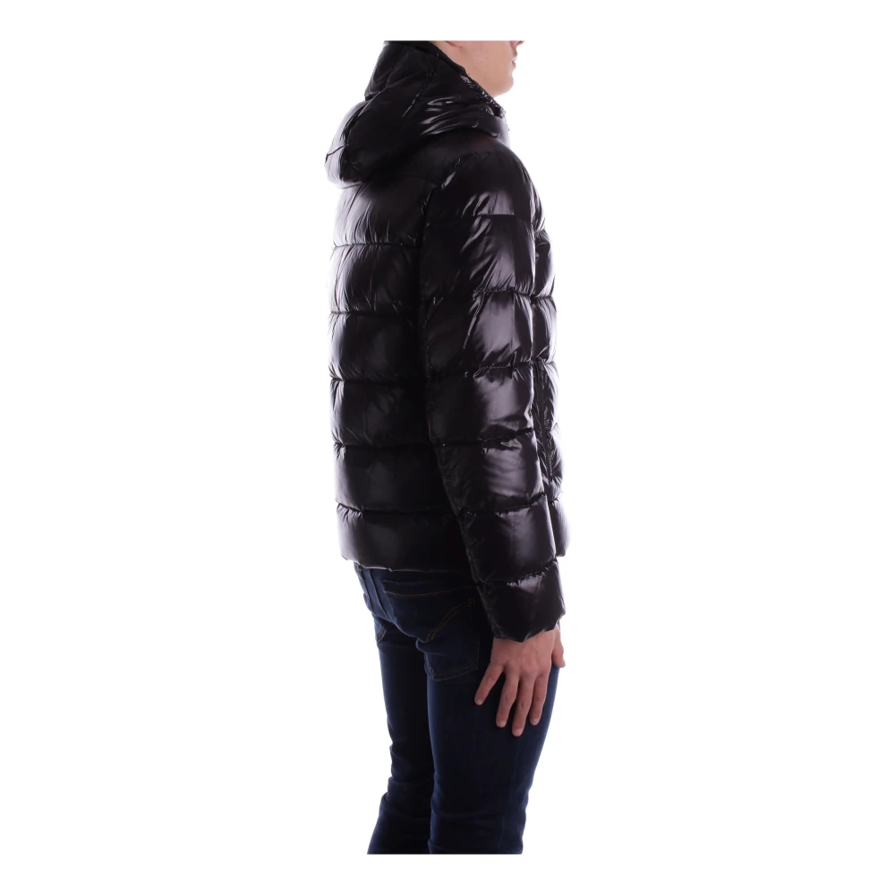 Fay Zwarte Hoodie met Dubbele Rits Black Heren