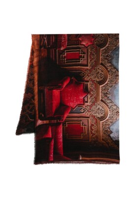 luxurious-wool-cashmere-scarf-red-black