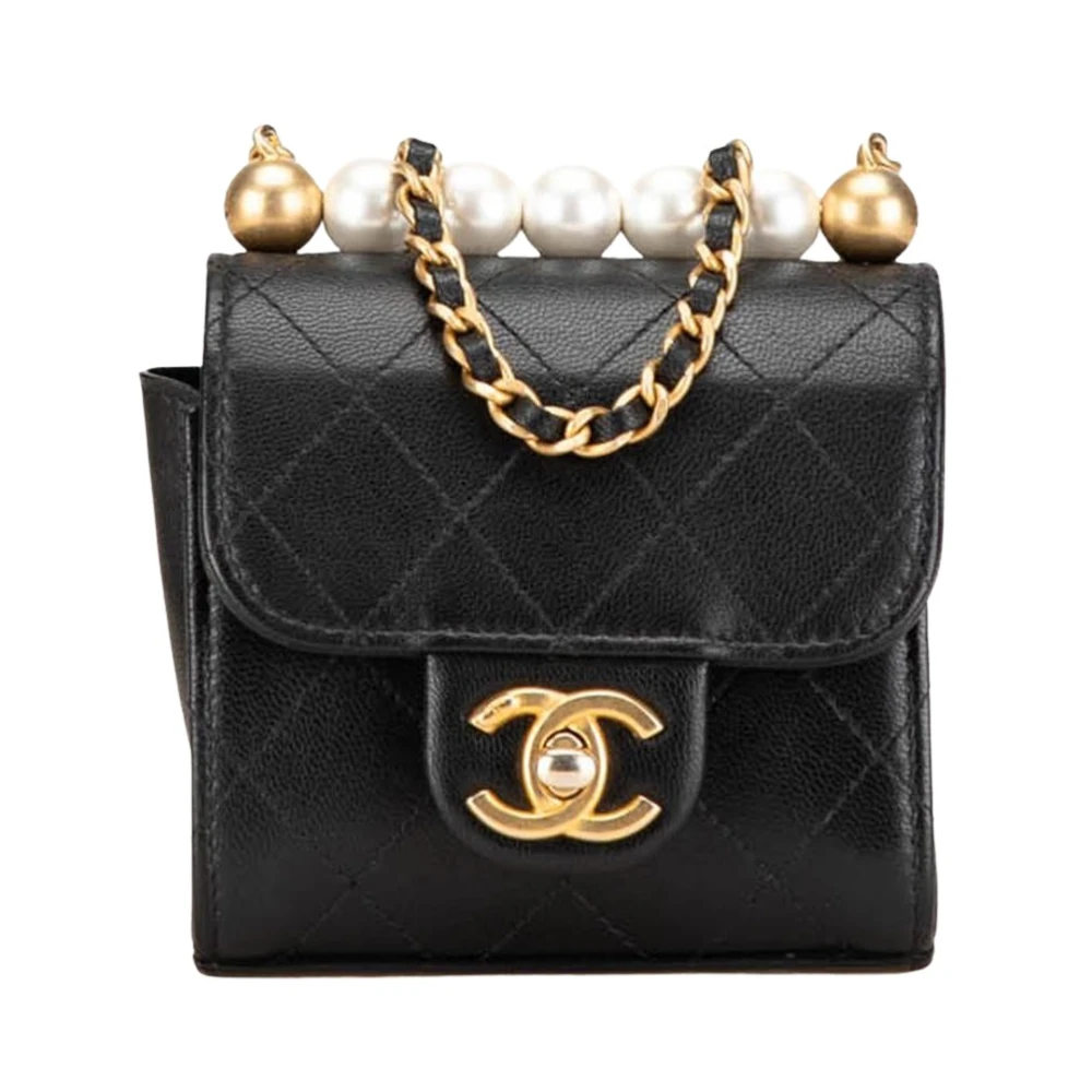 Chanel Vintage Donna Nero Pre-Owned, Taglia Unica, Used,