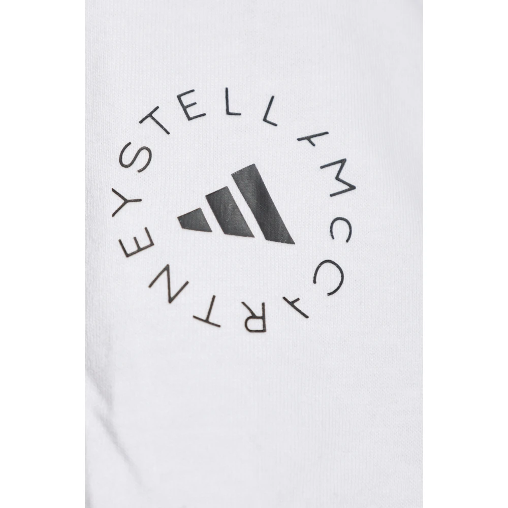 adidas by stella mccartney T-shirt met bedrukt logo White Dames