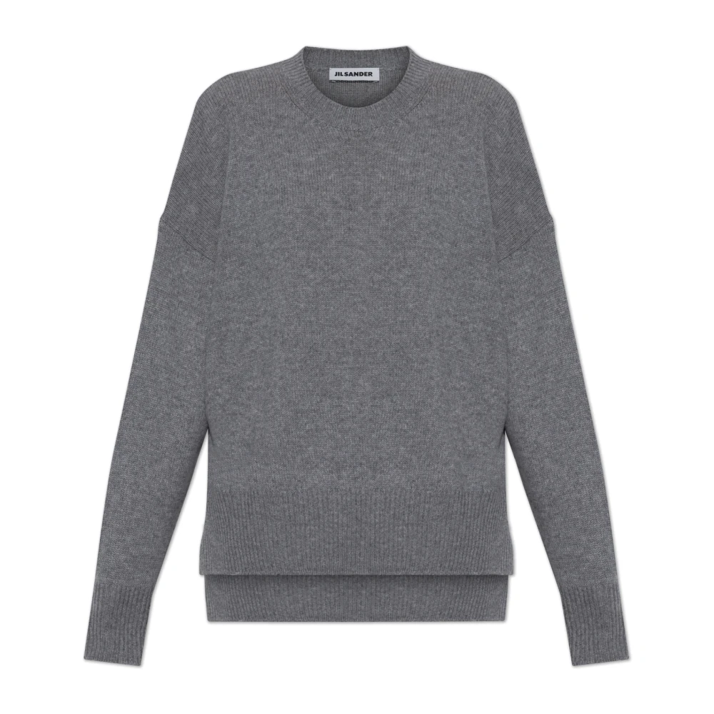 Jil Sander Women's Gray Loose-Fit Cashmere Jumper - Cashmere Knitwear - M - Knitwear