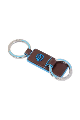 Leather two-ring keychain