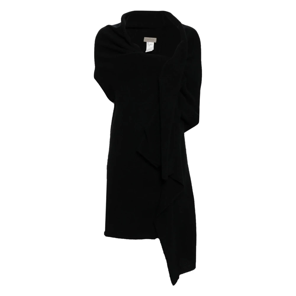 Yohji Yamamoto Zwart Mesh Wol Vest Black Dames