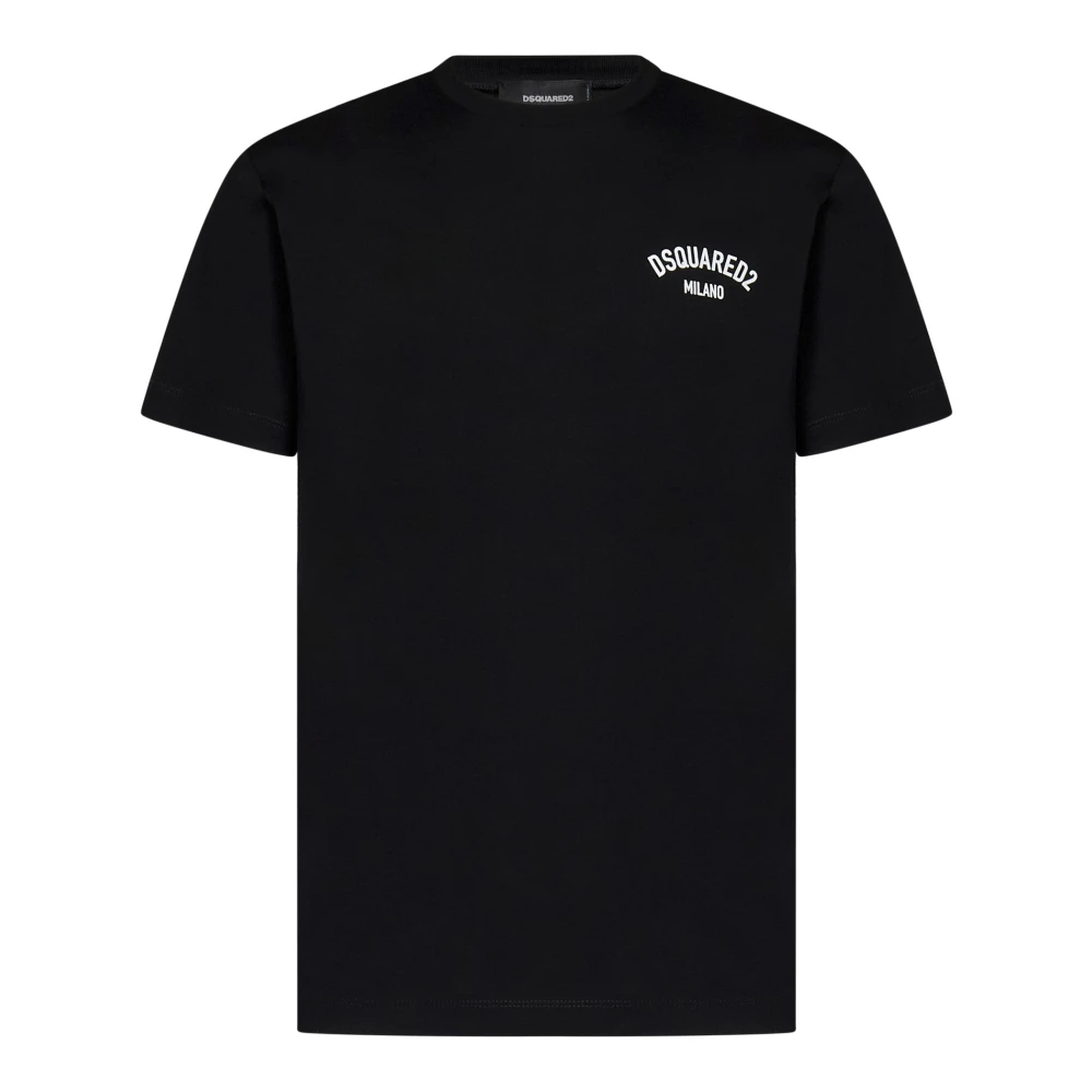 Dsquared2 Milano Cool Fit Zwart Katoenen T-shirt Black Heren