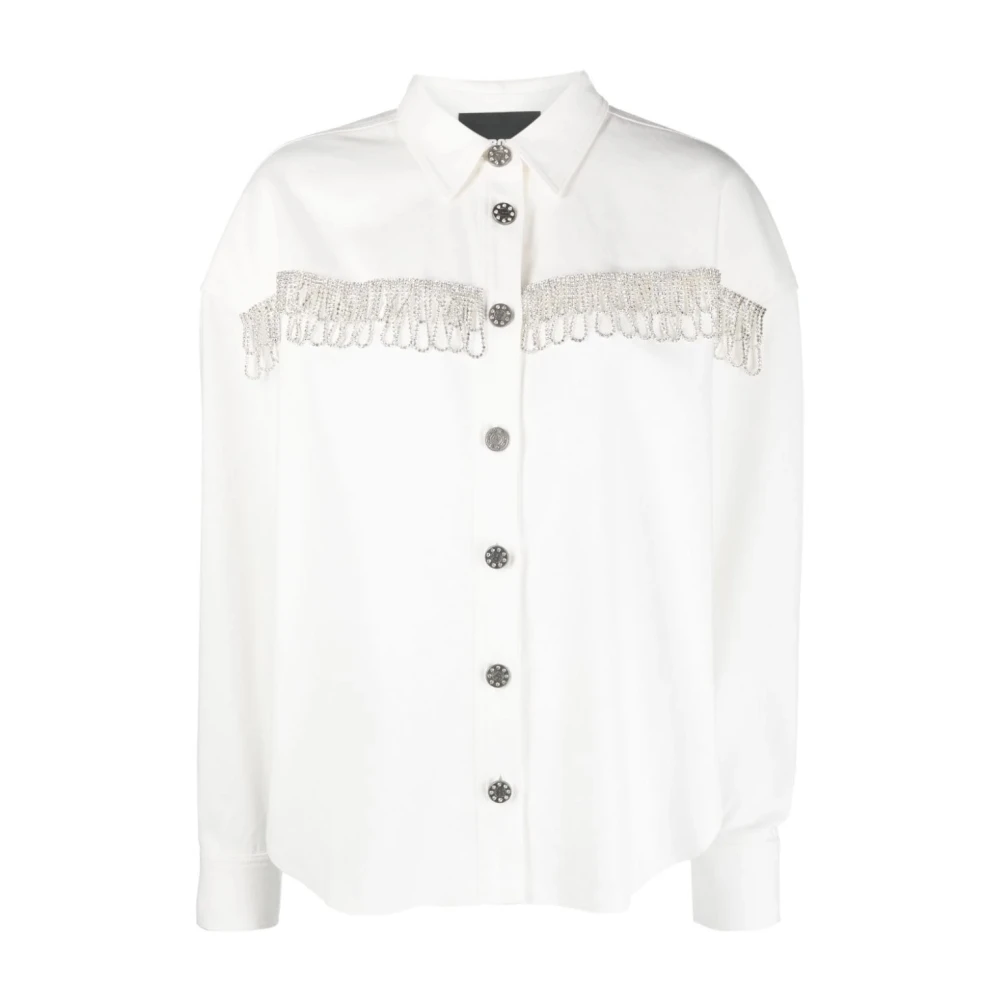Rotate Birger Christensen Twill Bandeau Top Shirts White Dames