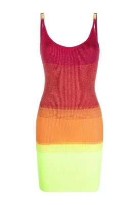 Rosa Lurex Gradient Tank Mini Klänning