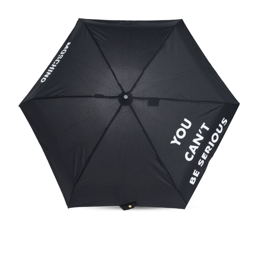 Moschino Paraplu met logo Black Unisex