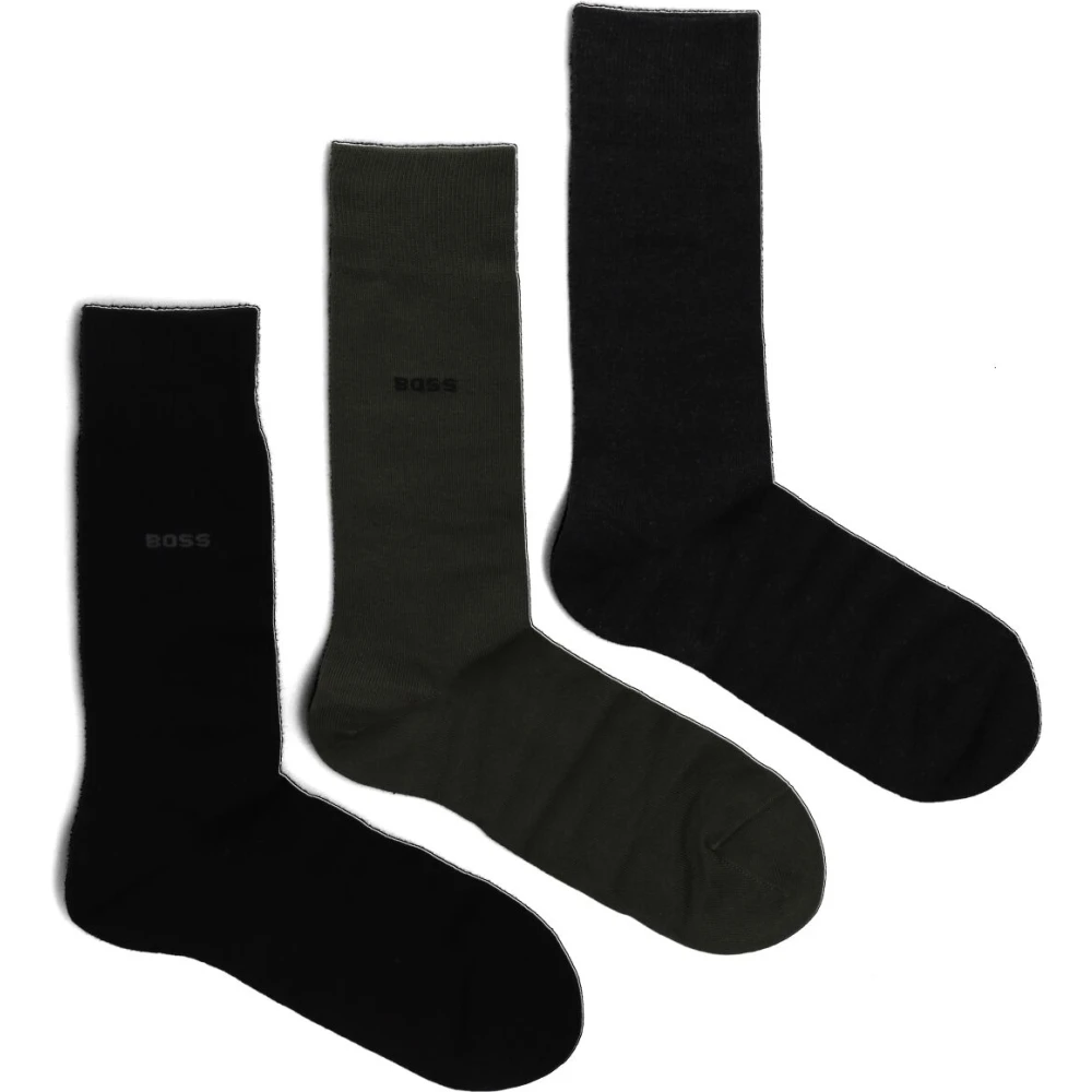 Hugo Boss Heren Sokken 3-Pack Cadeauset Black Heren