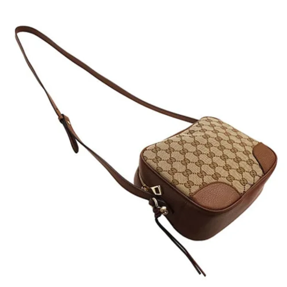 Gucci Vintage Pre-owned Canvas shoulder-bags Brown Dames