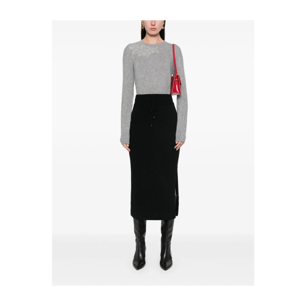 Ermanno Scervino Lange mouw ronde hals shirt Gray Dames