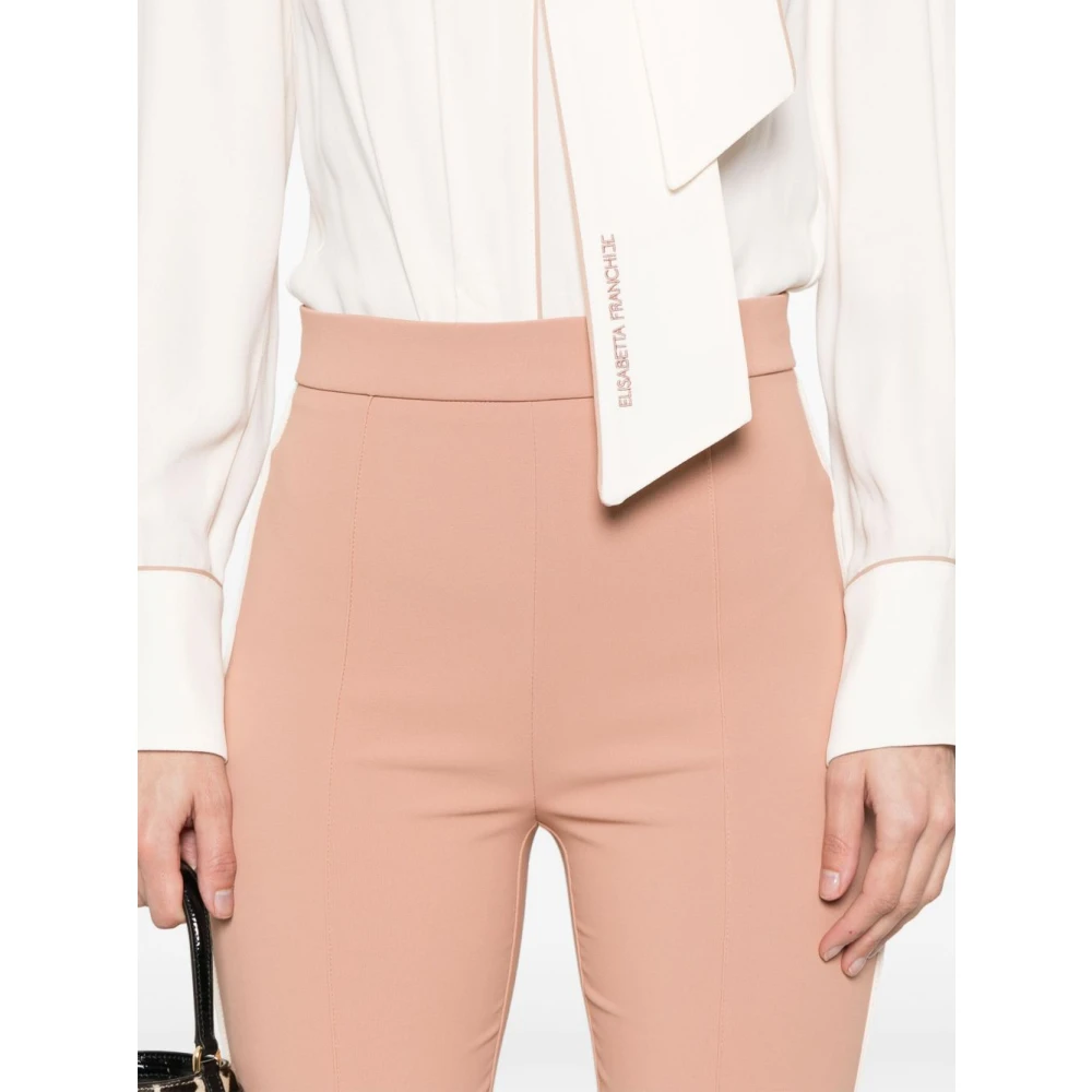 Elisabetta Franchi Wit Beige Broek Damesmode Multicolor Dames