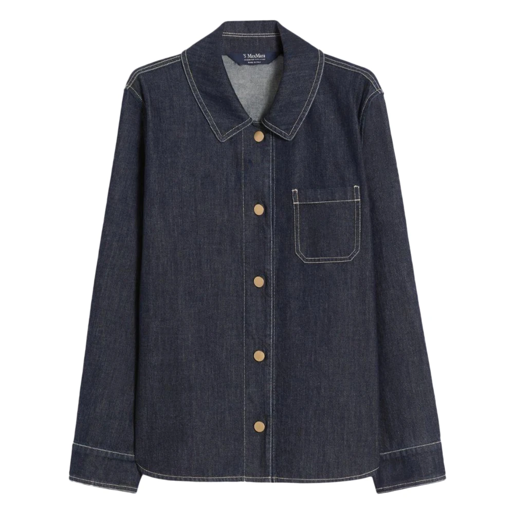 Max Mara Women's Blue Shirts, Xs, Enfasi Denim Shirt