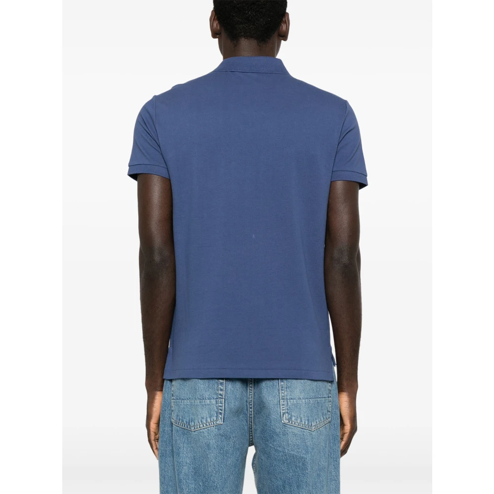 Polo Ralph Lauren Aangepaste Slim Fit Katoen Mesh Polo Blue Heren