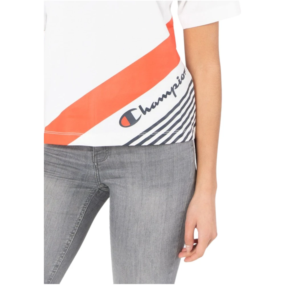 Champion Korte Mouw T-shirt White Dames