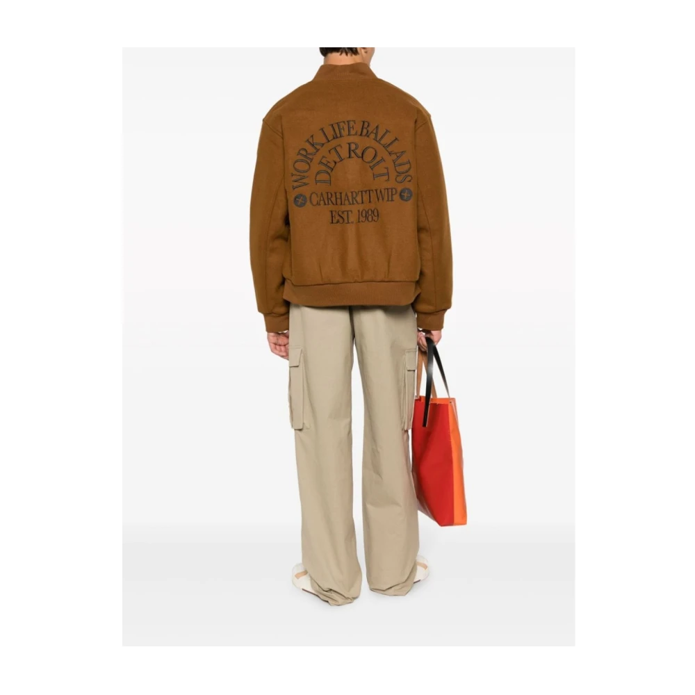 Carhartt WIP Varsity Bomber Jacks Brown Heren