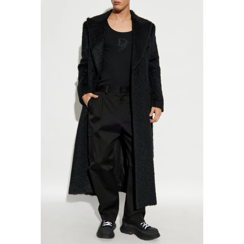 Dolce & Gabbana Geribbelde mouwloze t-shirt Black Heren