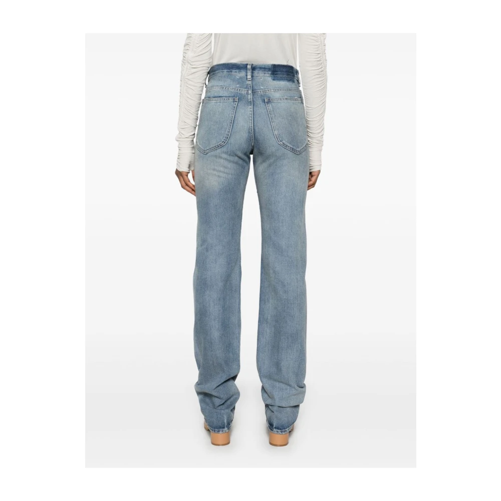 Maison Margiela Blauwe Straight Leg Denim Jeans Blue Dames