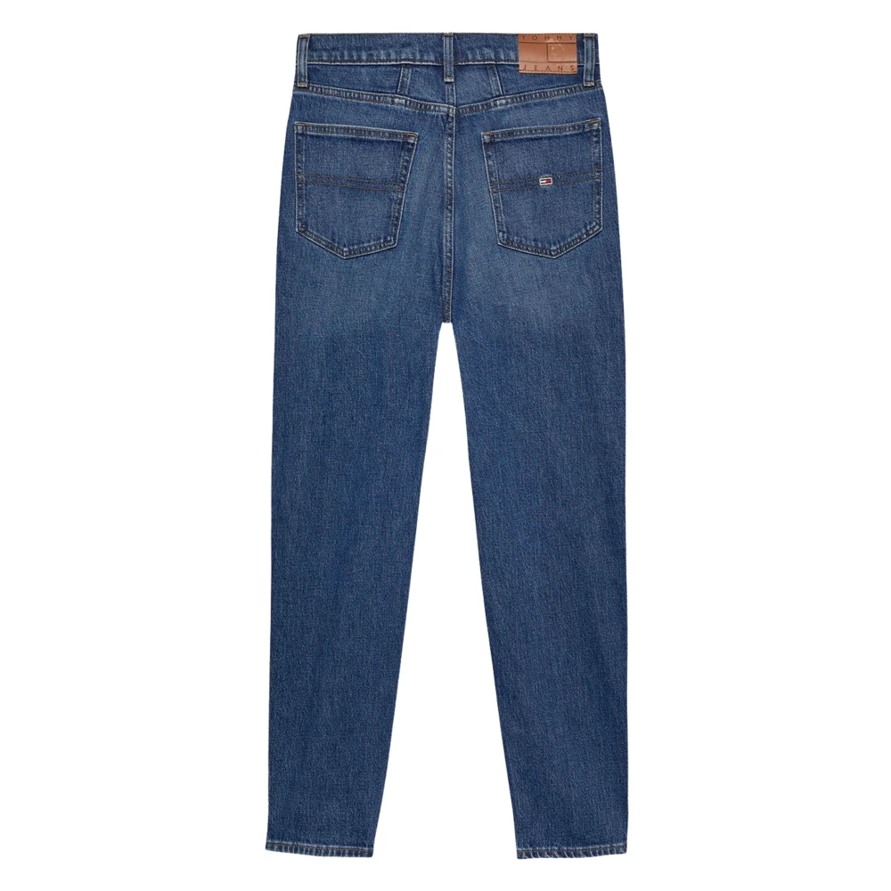 Tommy Hilfiger Denim Jeans Tapered Leg Rits Sluiting Blue Dames