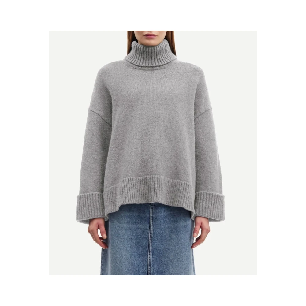 Samsøe Oversized Coltrui Wollen Trui Gray Dames