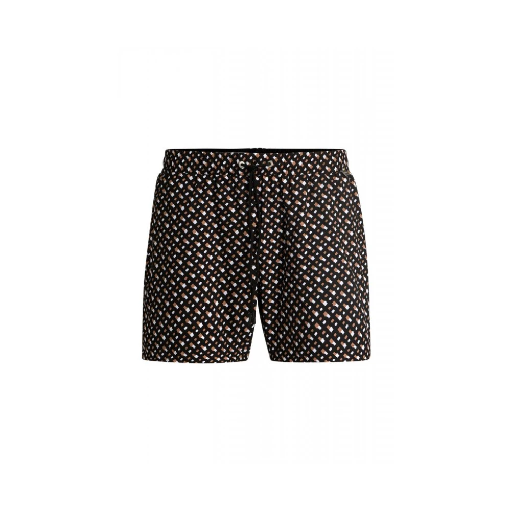 Boss Uomo Nero Costumi Da Bagno, L, New,