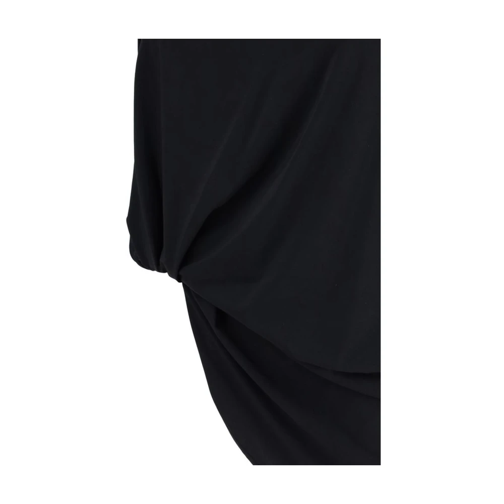 Jacquemus Kruis Peplum Top met Brede Kraag Black Dames