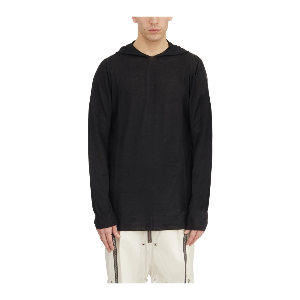 Rick Owens Oversized Hoodie Black, Herr