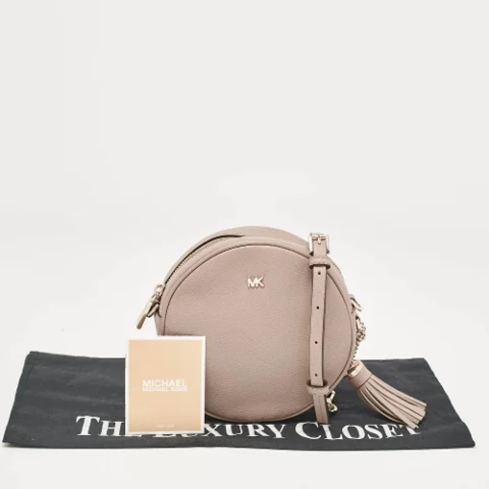 Michael Kors Pre-owned Leather crossbody-bags Beige Dames
