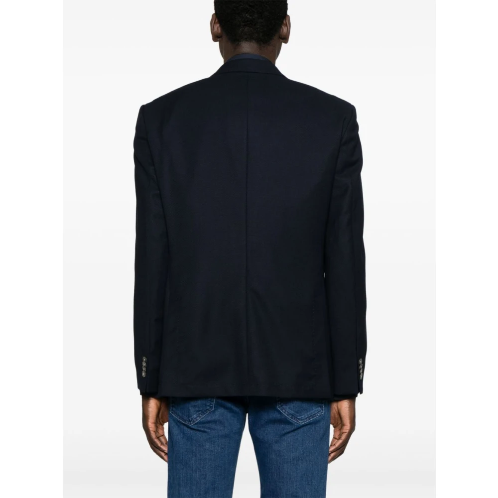 Hugo Boss Blauwe knoopjas met zakken Blue Heren